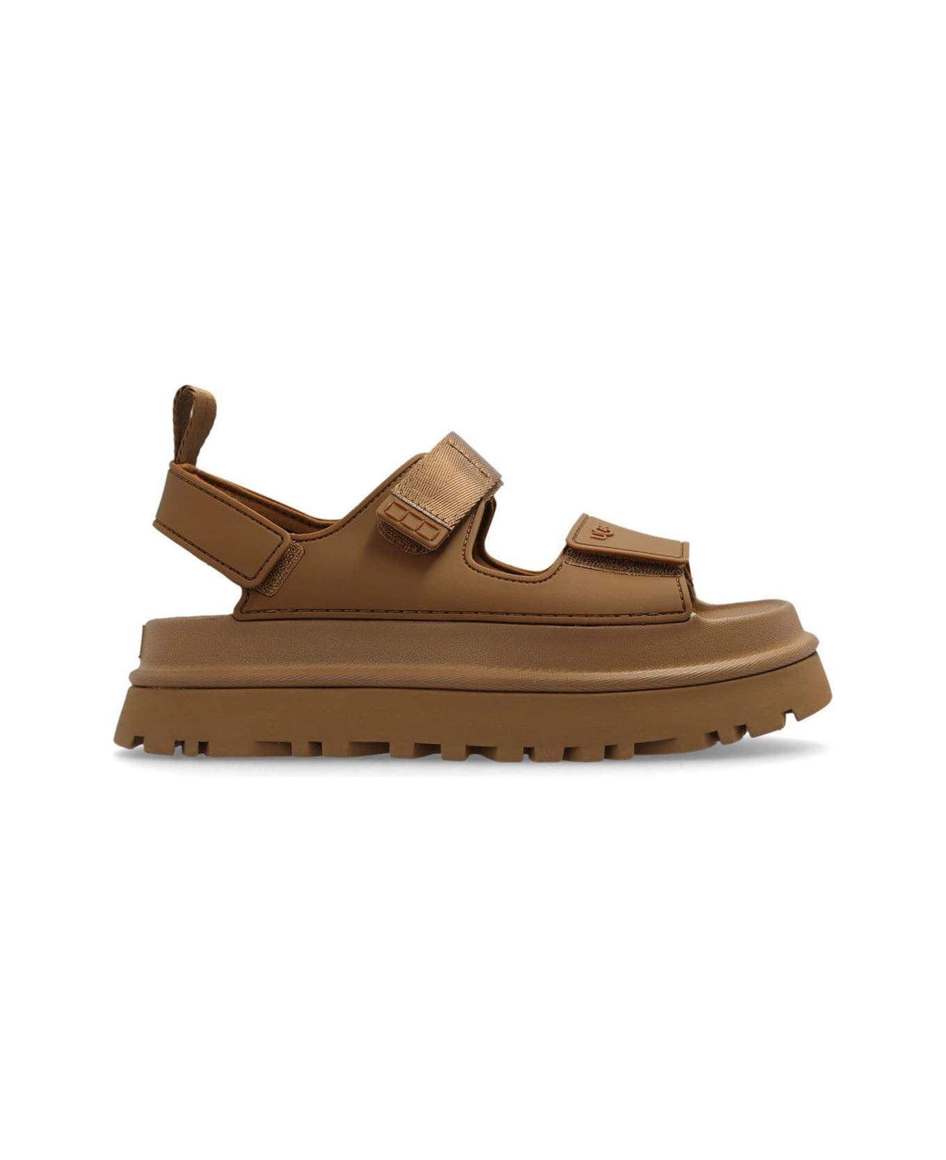 UGG Golden Glow Logo-embossed Touch-strap Sandals - Brown サンダル