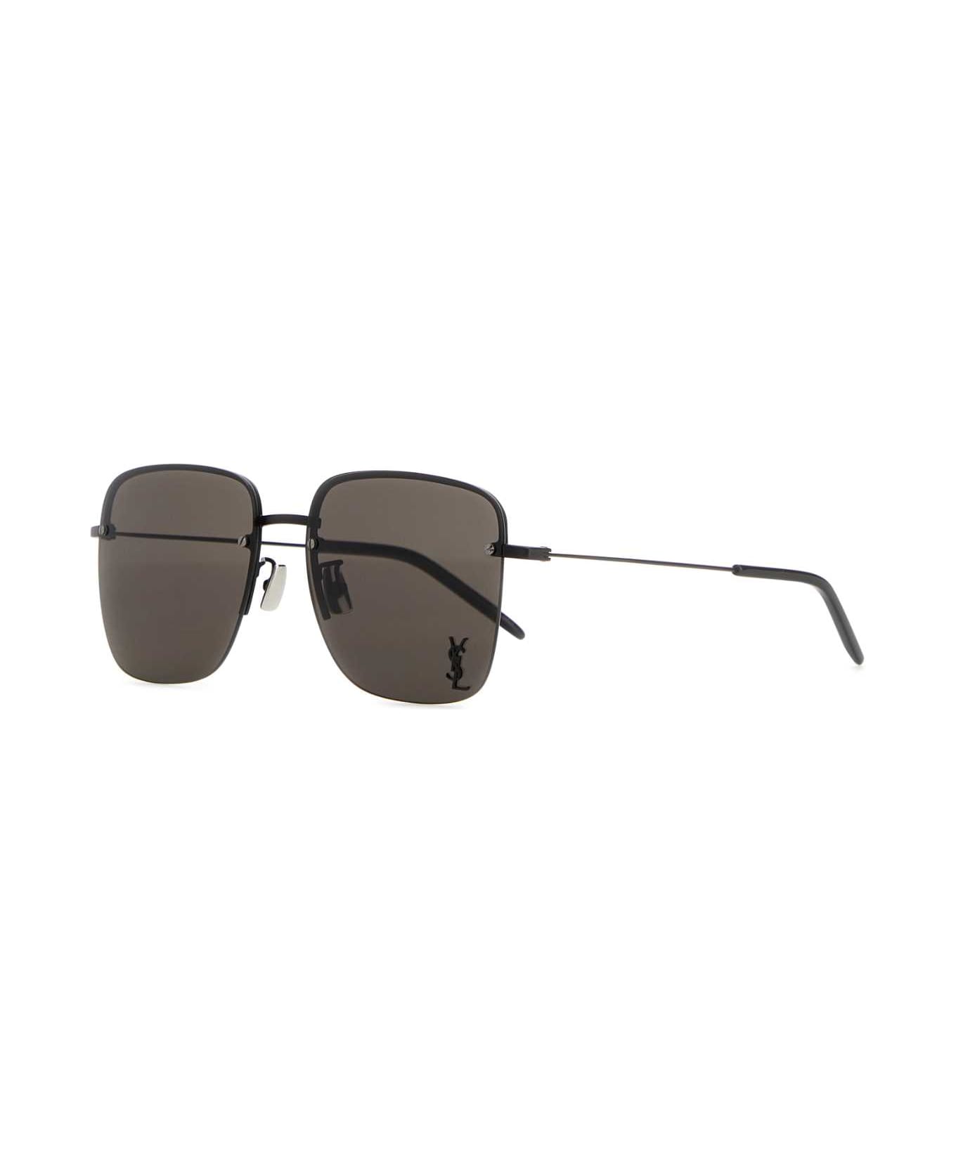 Saint Laurent Black Metal Sl 312 Sunglasses - BLACKBLACKBLACK