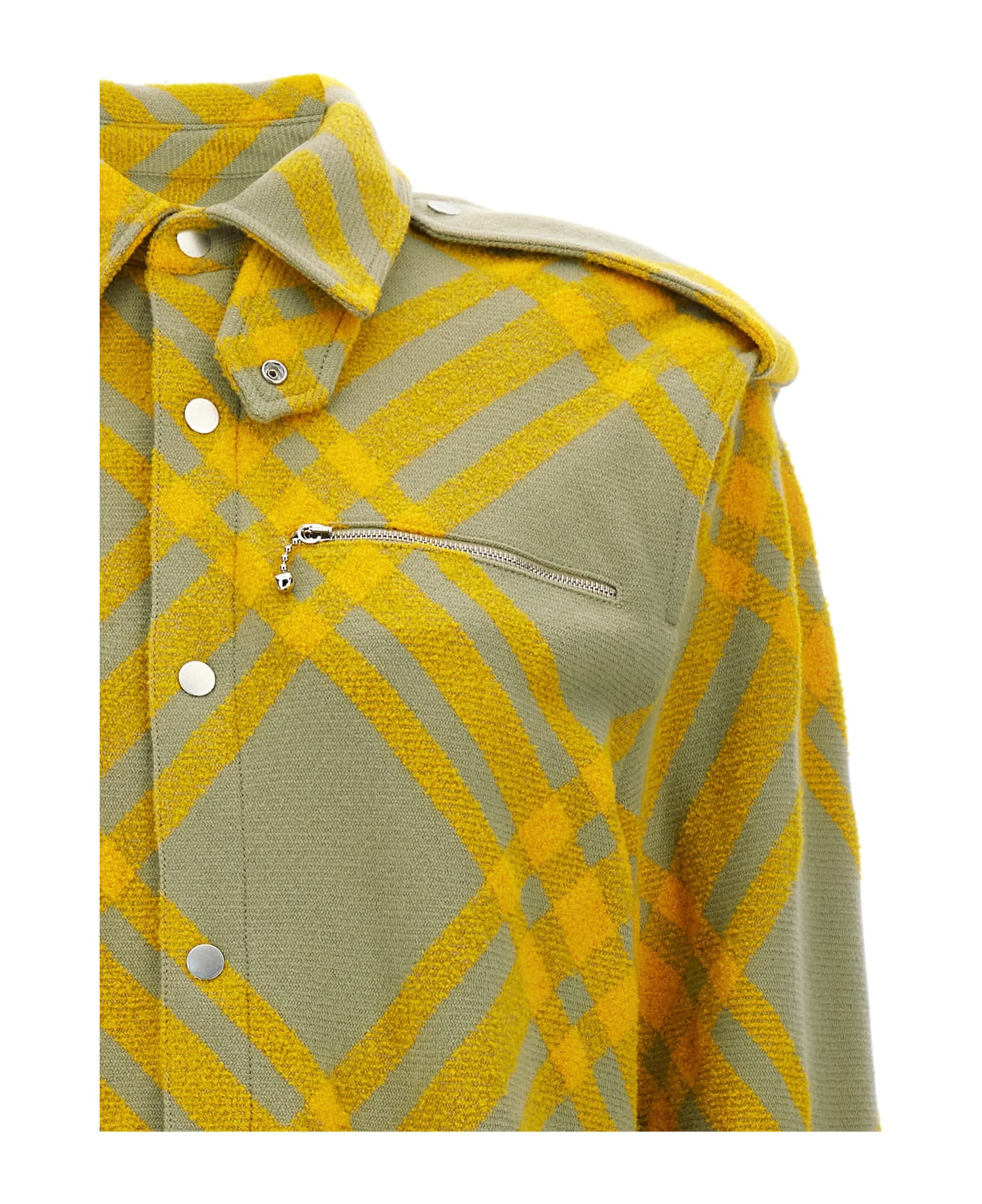 Burberry Wool Checked Jacket - Yellow