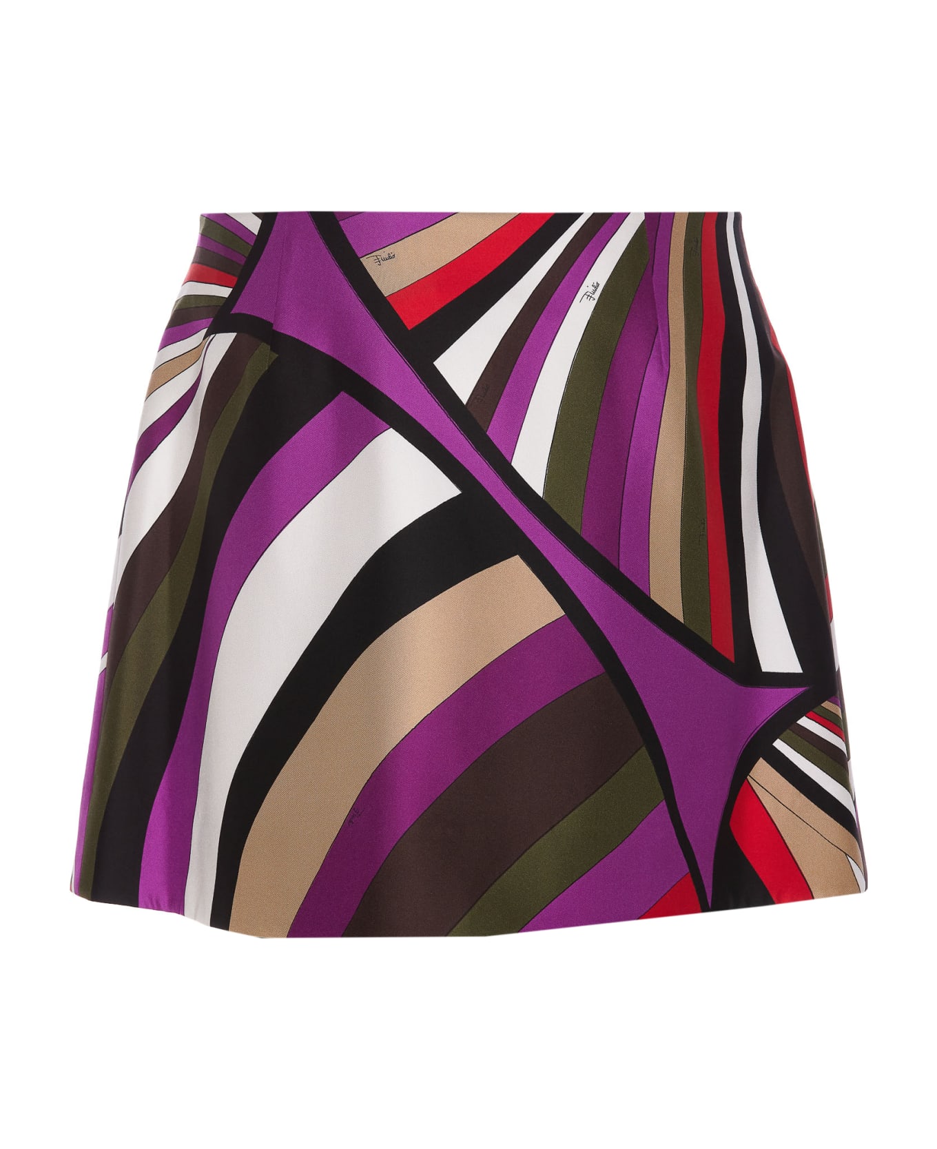Pucci Marmo Print Silk Skirt - MultiColour