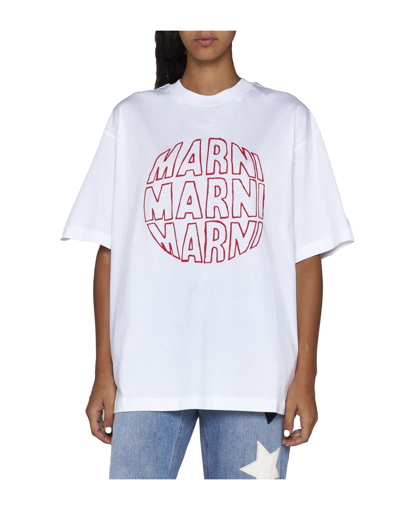 Marni White Cotton T-shirt - CLW01 Tシャツ