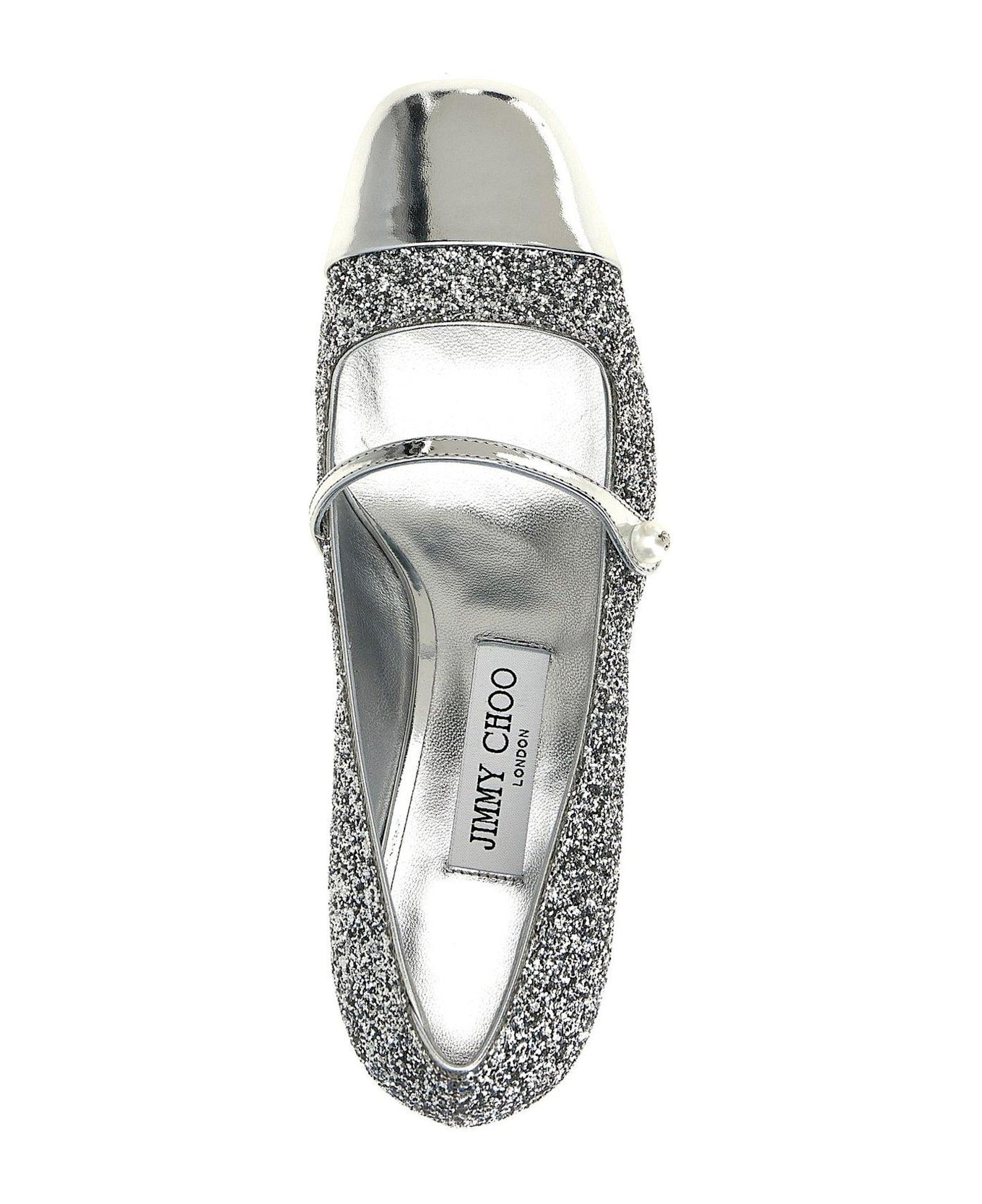 Jimmy Choo Elisa 45 Glitter Pumps - SILVER