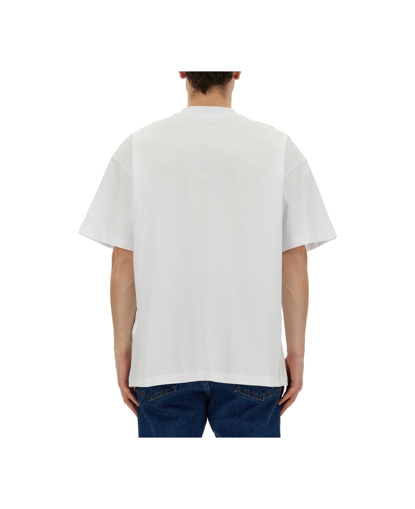 MSGM T-shirt With 'sunset' Patch Application - White