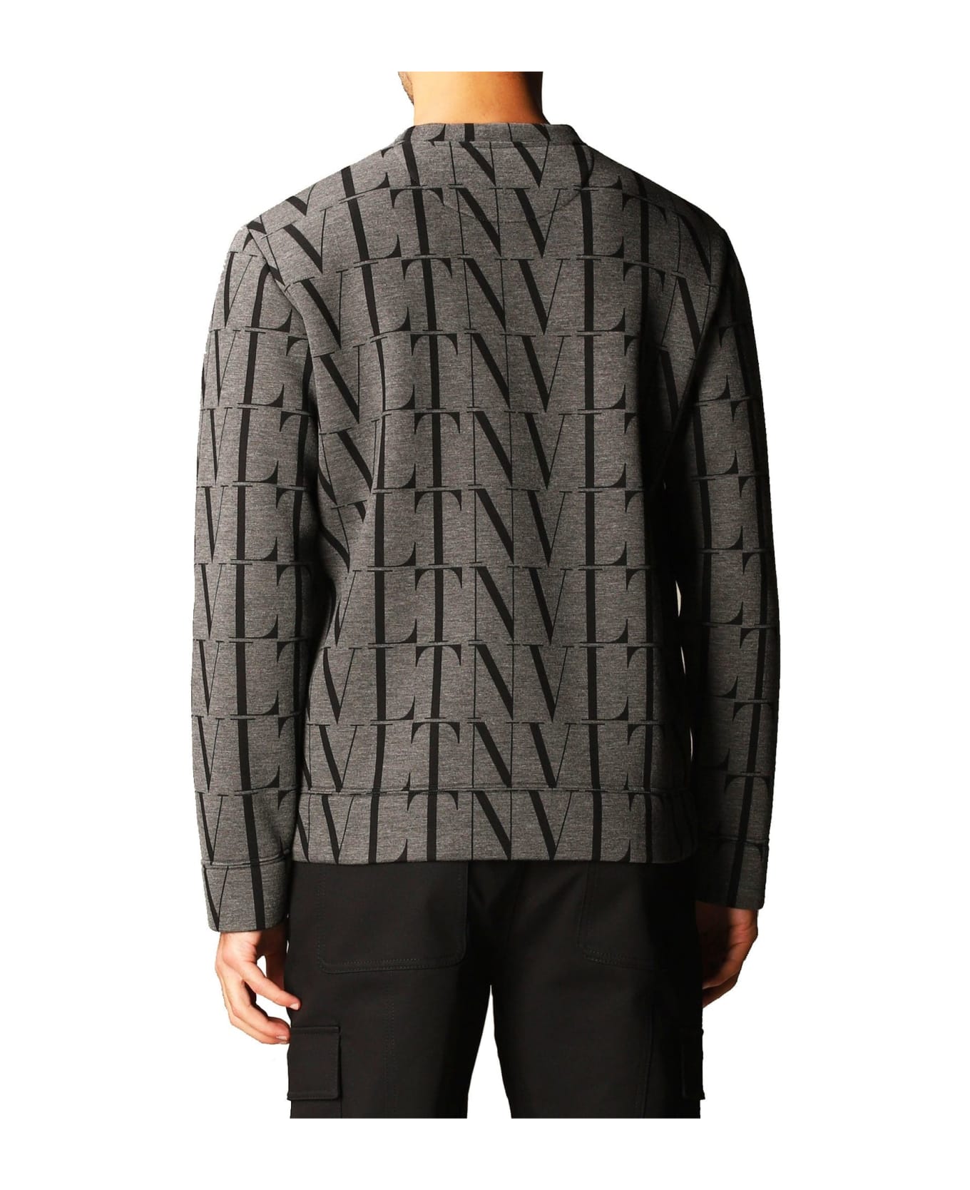 Valentino Vltn Cotton Sweatshirt - Gray フリース