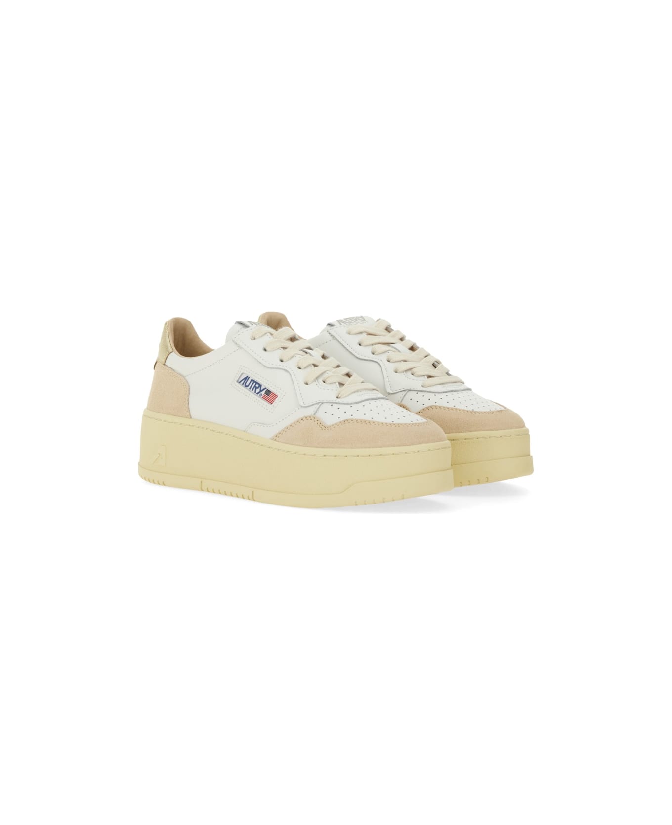 Autry "medalist" Platform Sneaker - WHITE