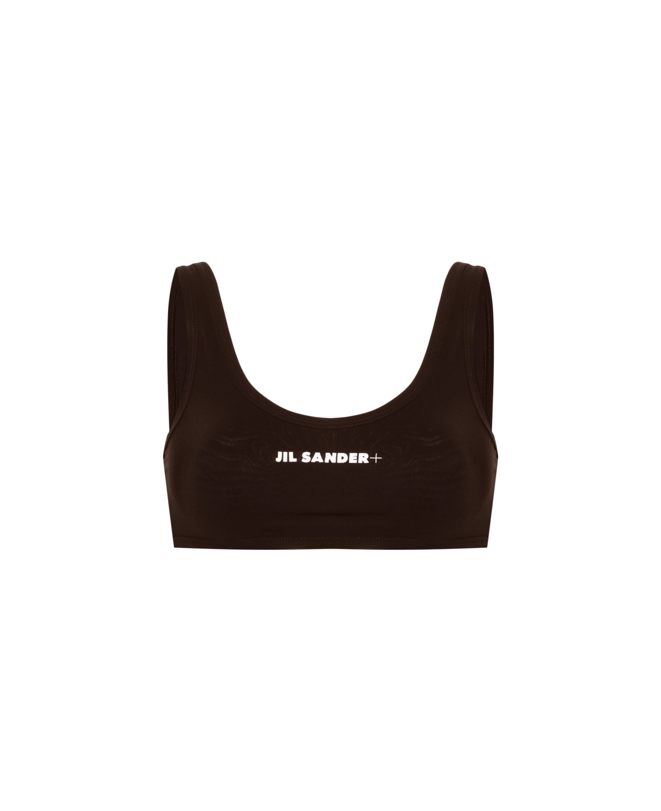 Jil Sander Logo Bikini Top - BROWN