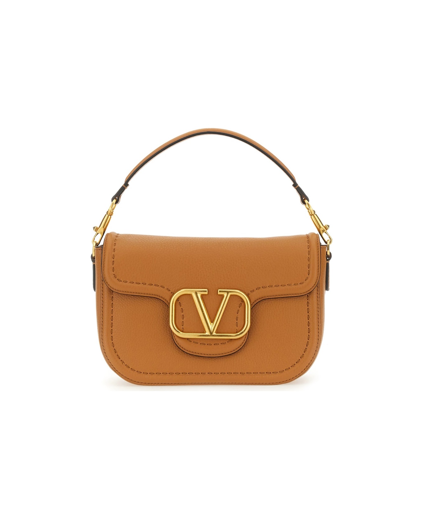 Valentino Garavani Shoulder Bag With Logo - BUFF