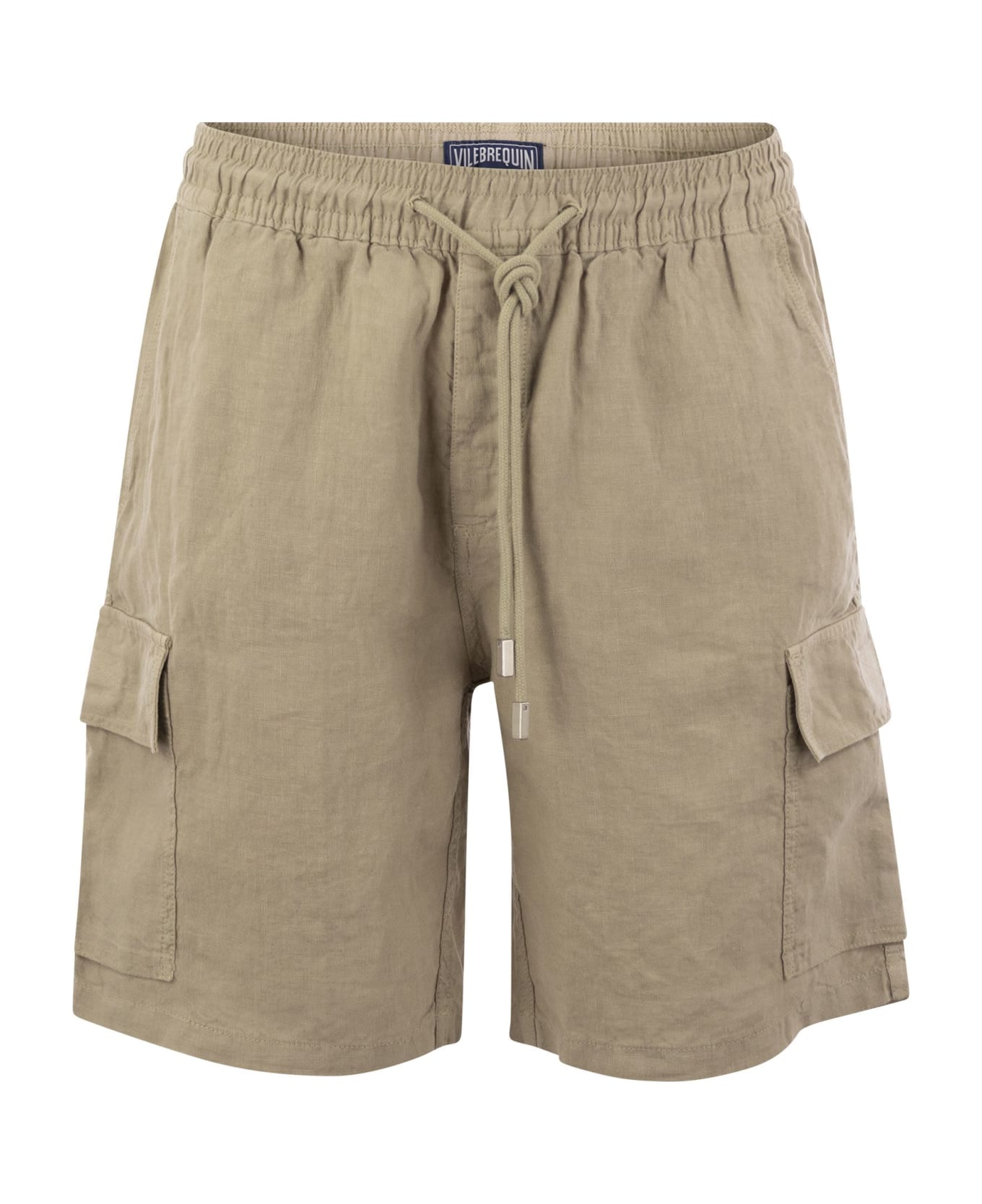 Vilebrequin Linen Cargo Bermuda Shorts - Sand ショートパンツ