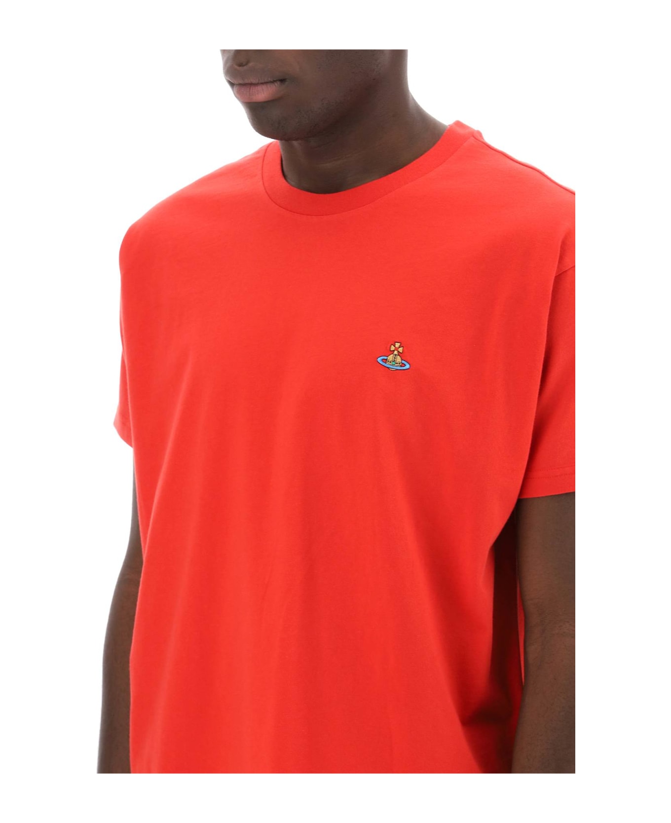 Vivienne Westwood Classic T-shirt With Orb Logo - RED (Red) Tシャツ