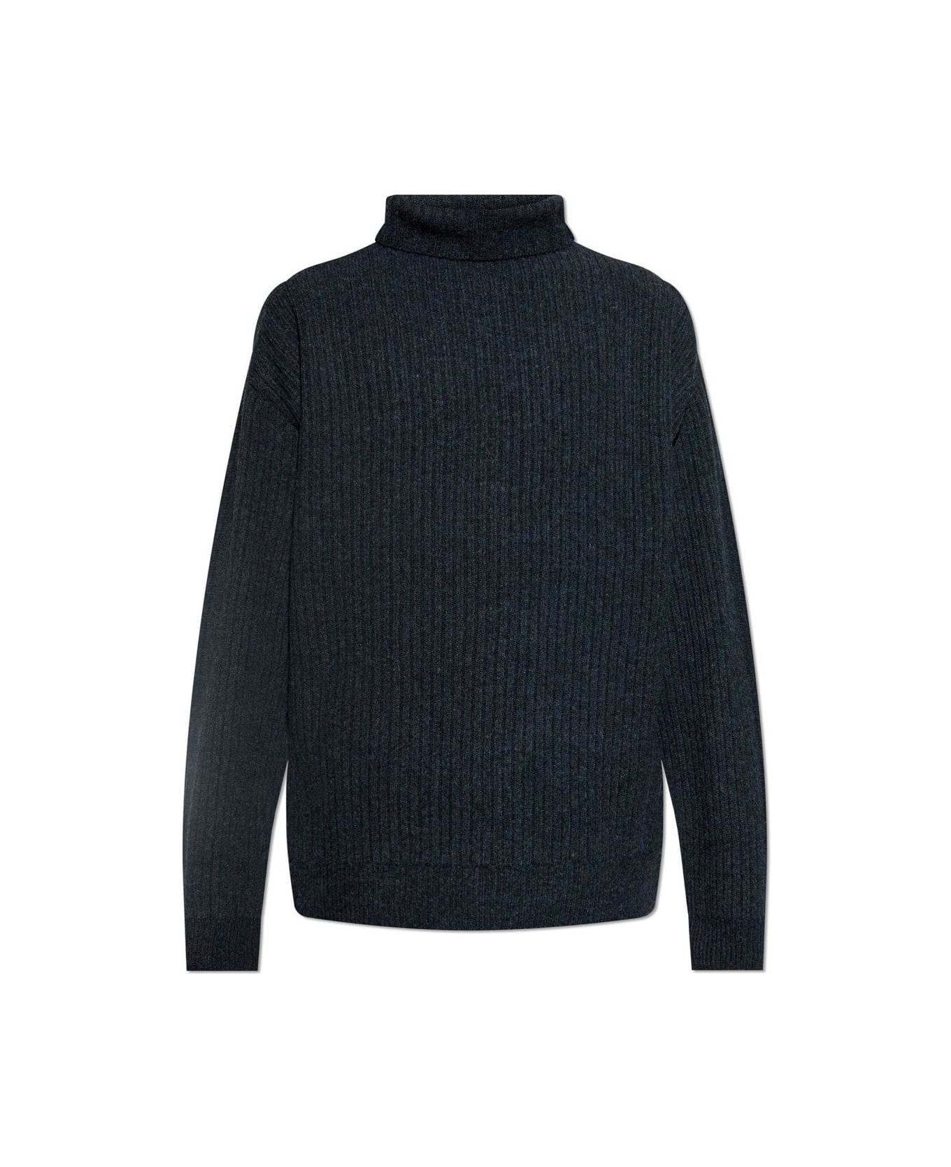 Lemaire Felted Roll Neck Jumper - BLUE