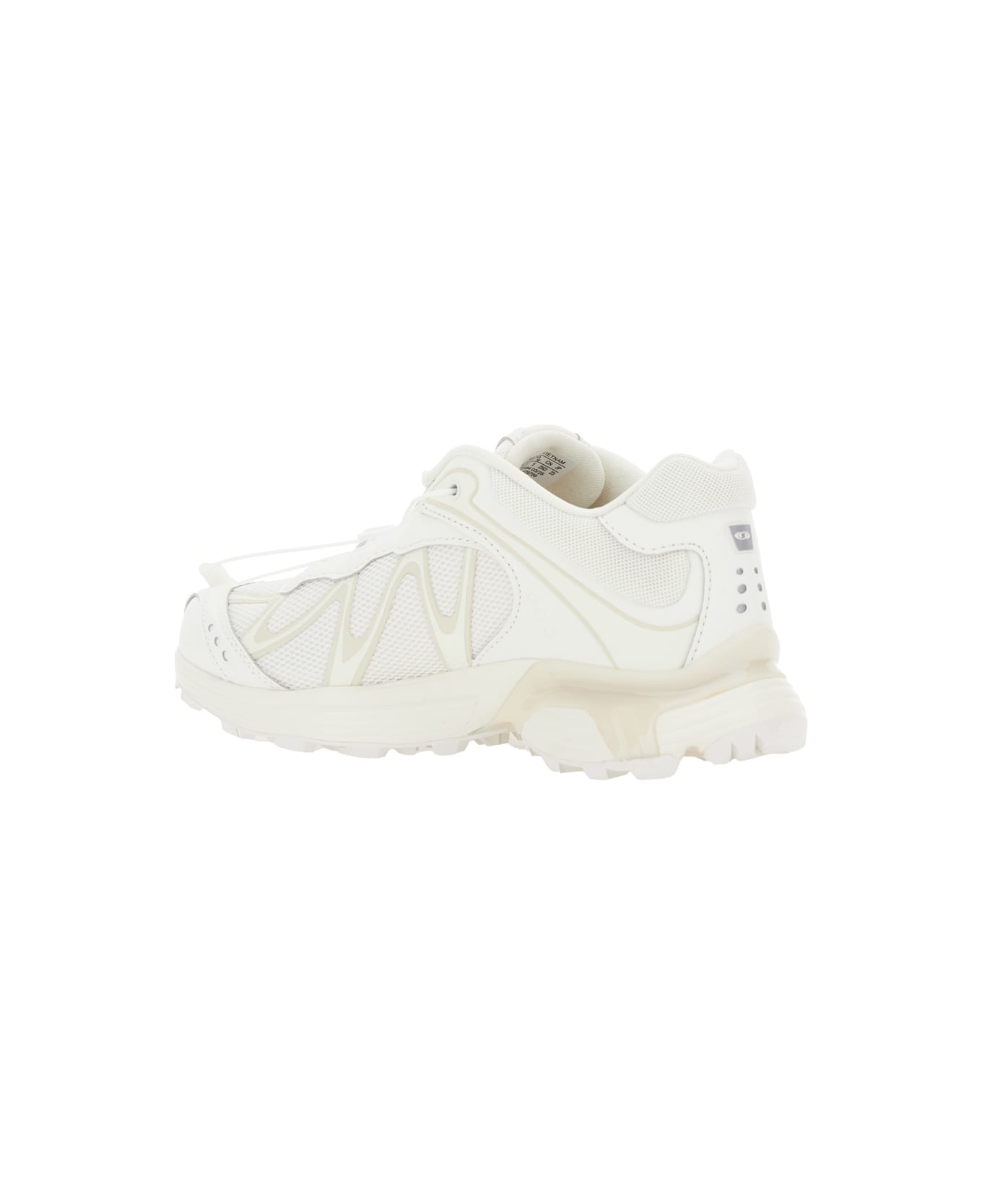 Salomon 'xt-whisper' White Sneakers With Printed Logo On The Side And Drawstring Closure In Fabric Unisex - White