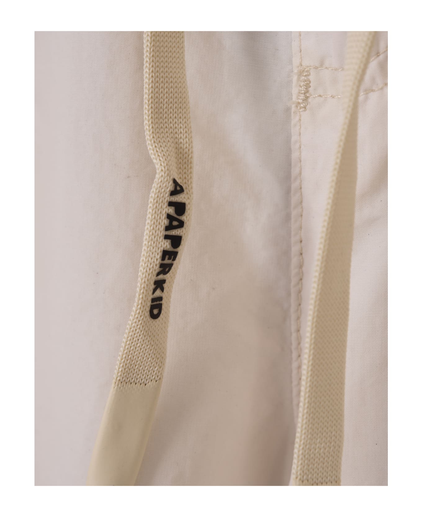 A Paper Kid White Cargo Trousers With Logo - White name:467