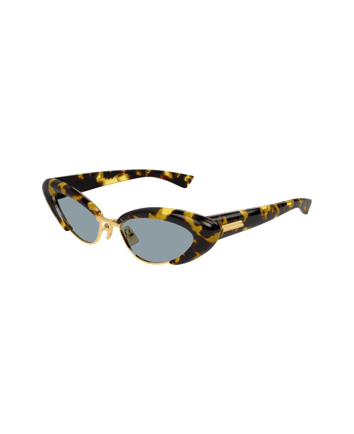 Bottega Veneta Eyewear Bottega Veneta Bv1387s Linea Ribbon 002 Havana Blue Sunglasses - Havana