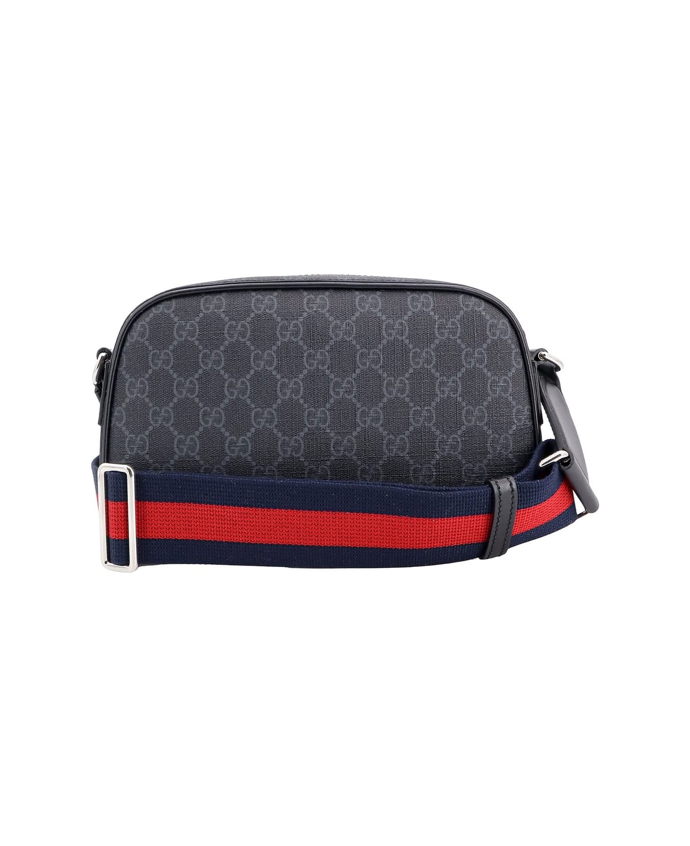 Gucci Gg Supreme Zipped Messenger Bag - Black