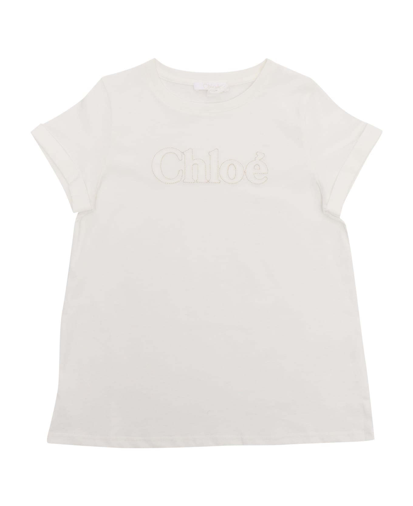 Chloé White T-shirt With Logo - WHITE Tシャツ＆ポロシャツ