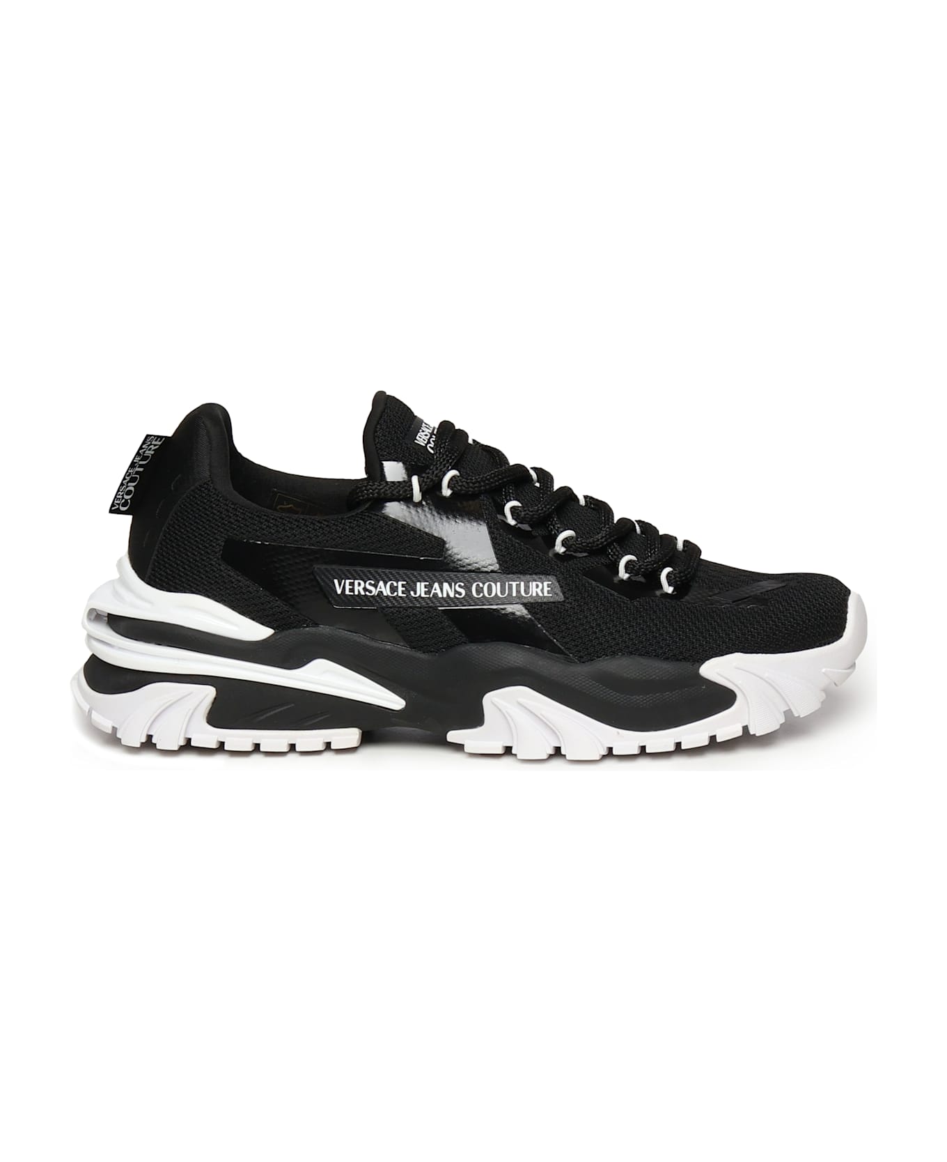 Versace Jeans Couture Two-tone Sneakers With Logo - Black スニーカー
