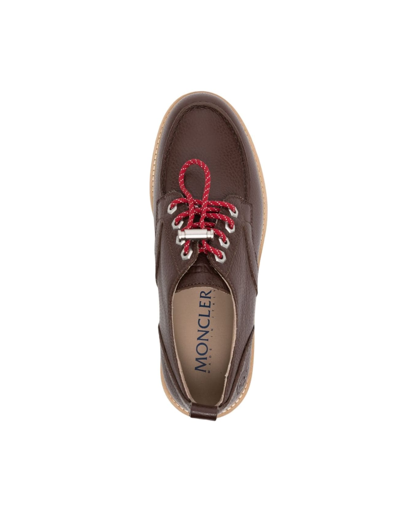 Moncler Peka City Leather Derby Shoes - Brown