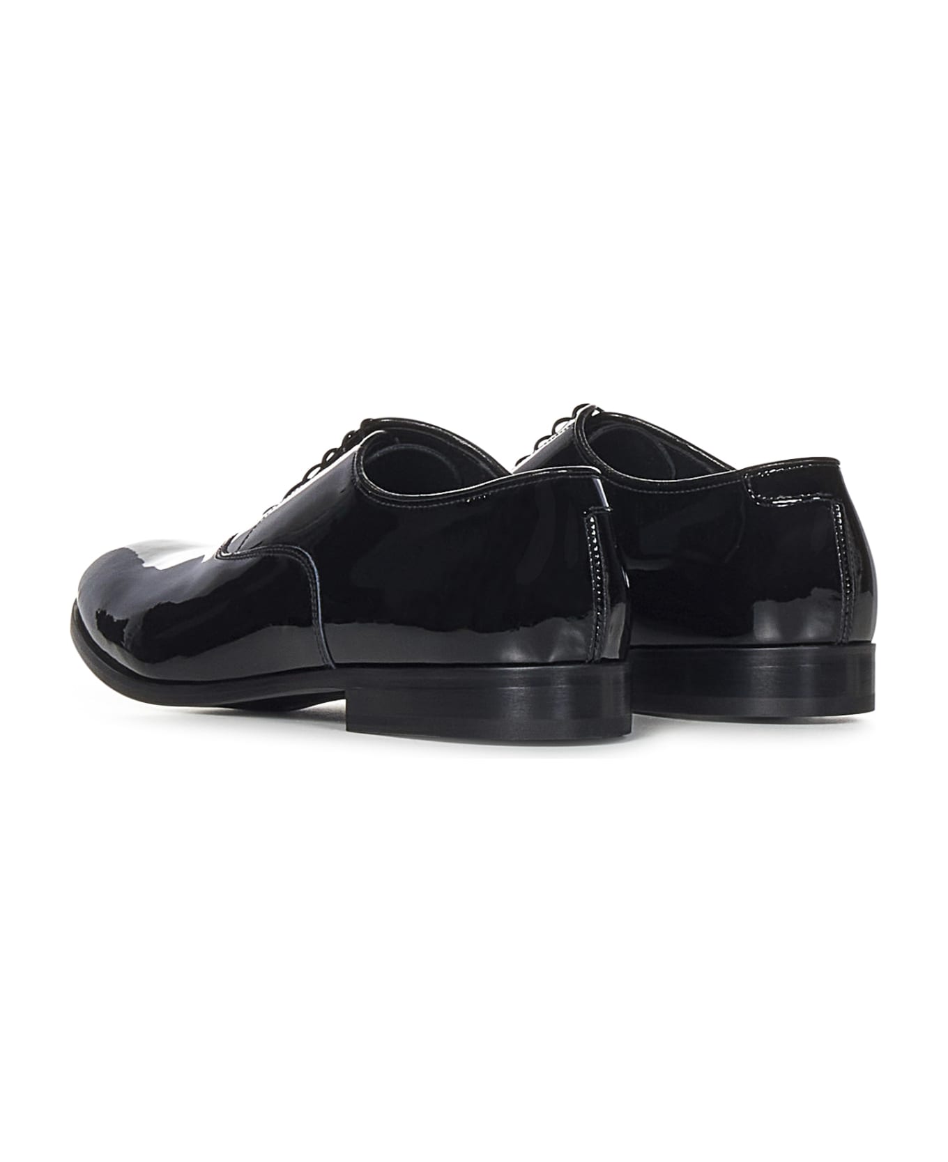 Doucal's Patent Leather Oxford Shoes - FDO NERO
