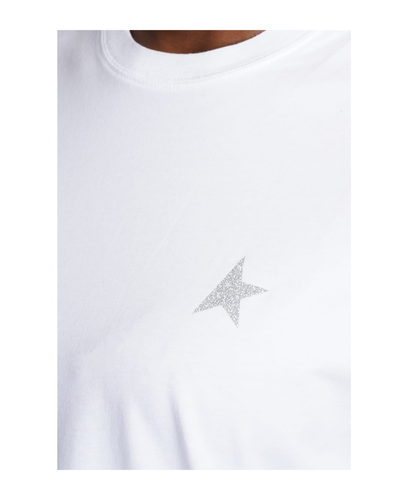 Golden Goose Star T-shirt In White Cotton - white