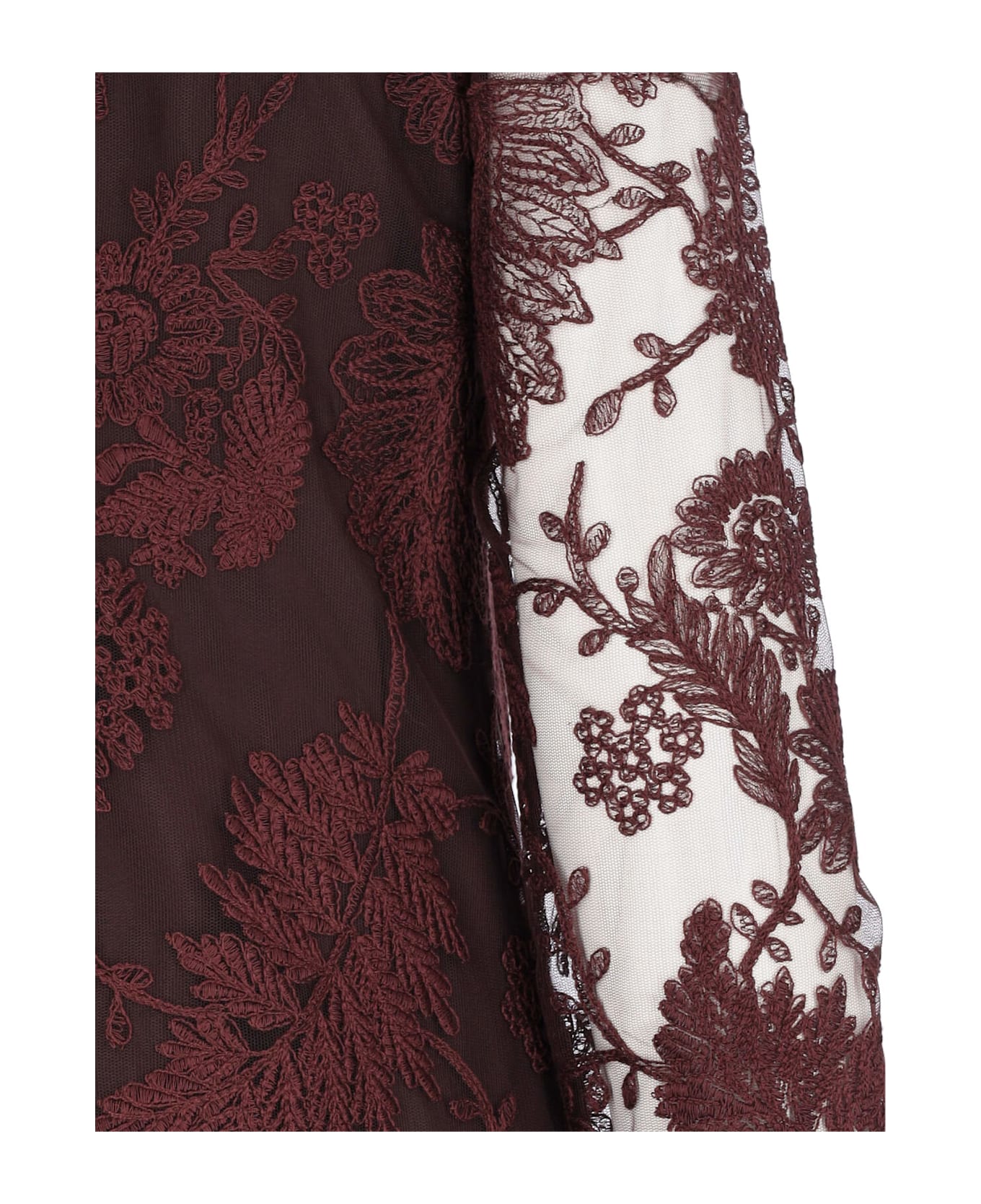 Ermanno Scervino Lace Midi Dress - BITTERCHOCOLATE