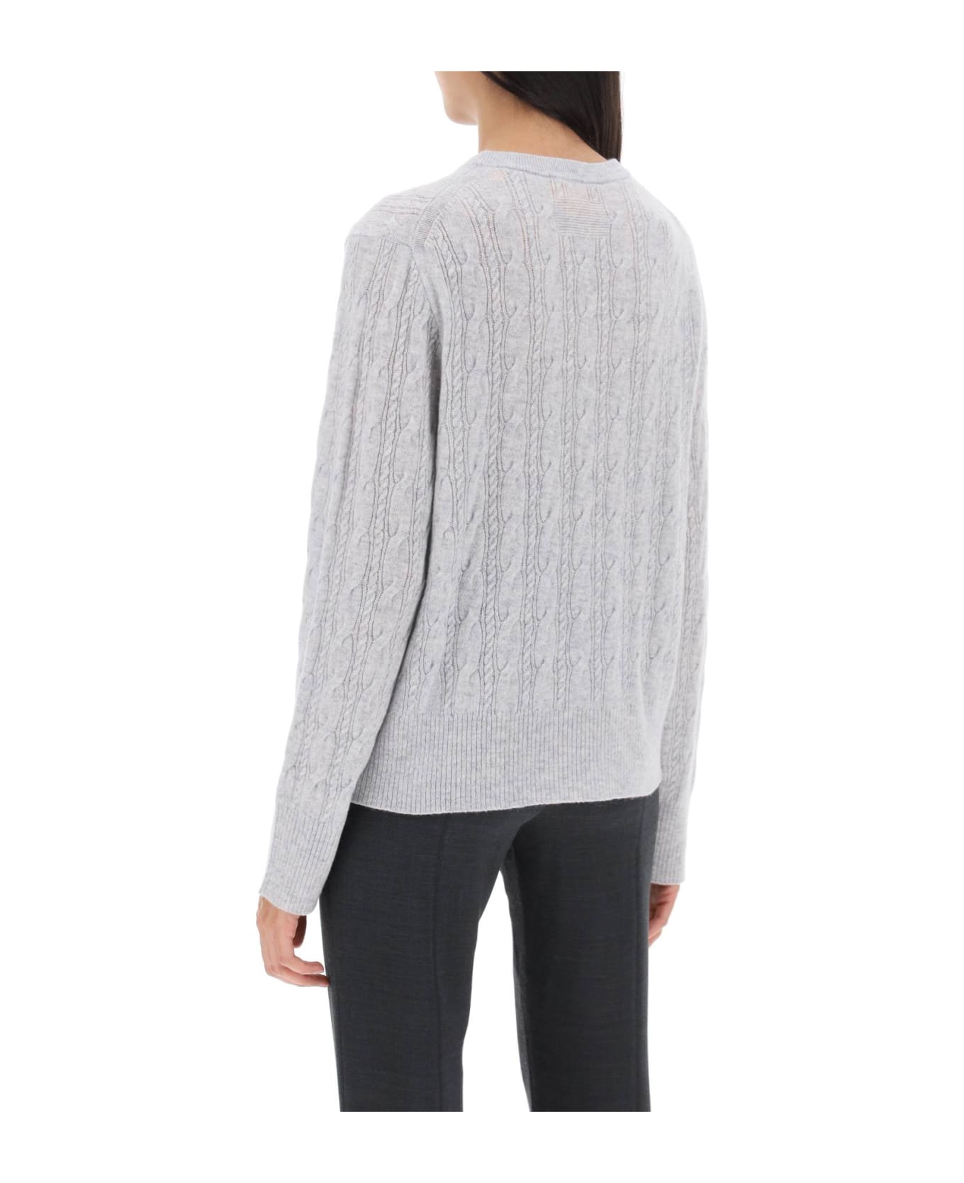 Guest in Residence Twin Cable Cashmere Sweater - STONE (Grey) ニットウェア