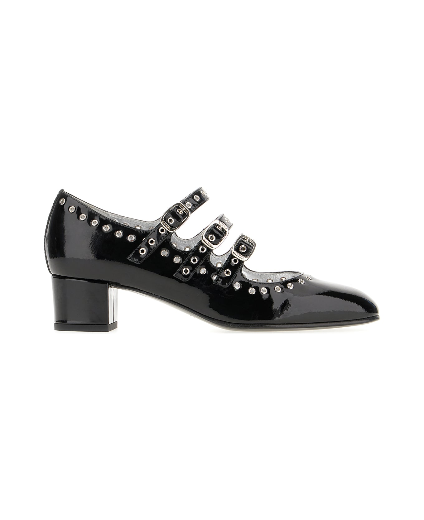 Carel Black Leather Camden Pumps - BLACK