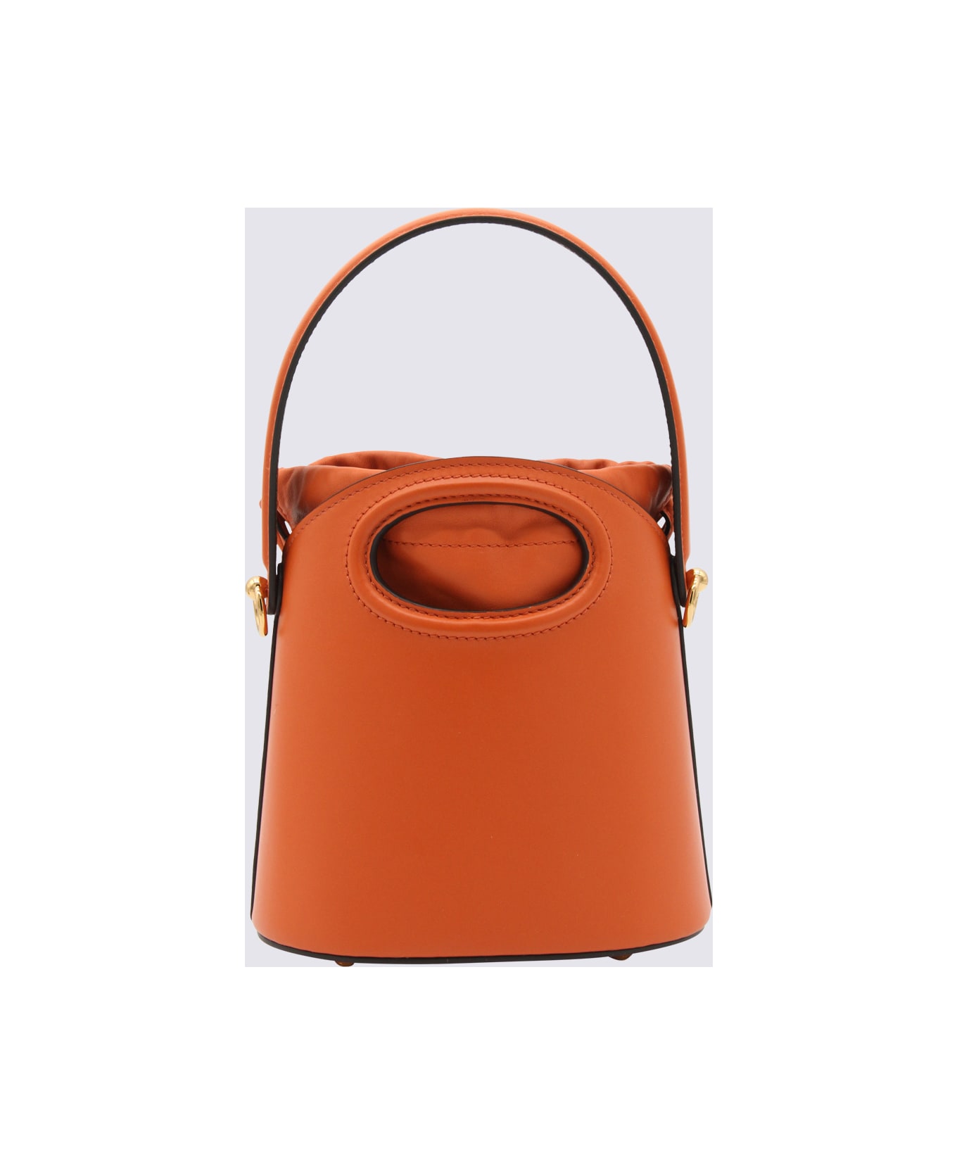 Etro Orange Leather Saturno Bucket Bag - Orange トートバッグ