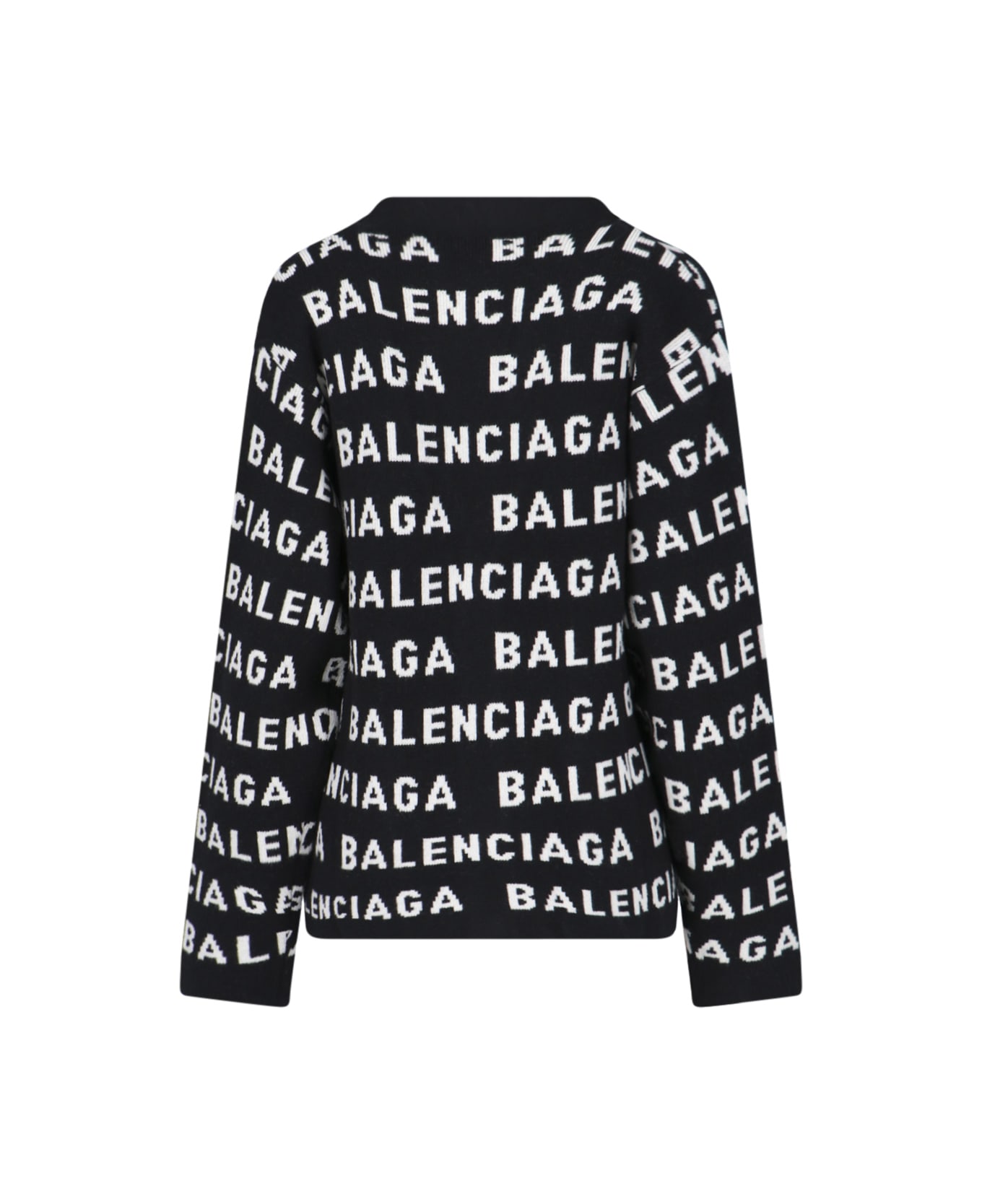 Balenciaga All-over Logo Cardigan - Black