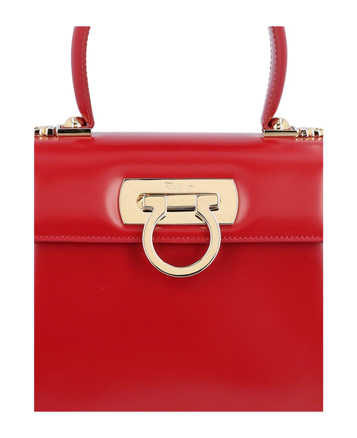 Ferragamo Iconic Small Top Handle Bags - Red トートバッグ