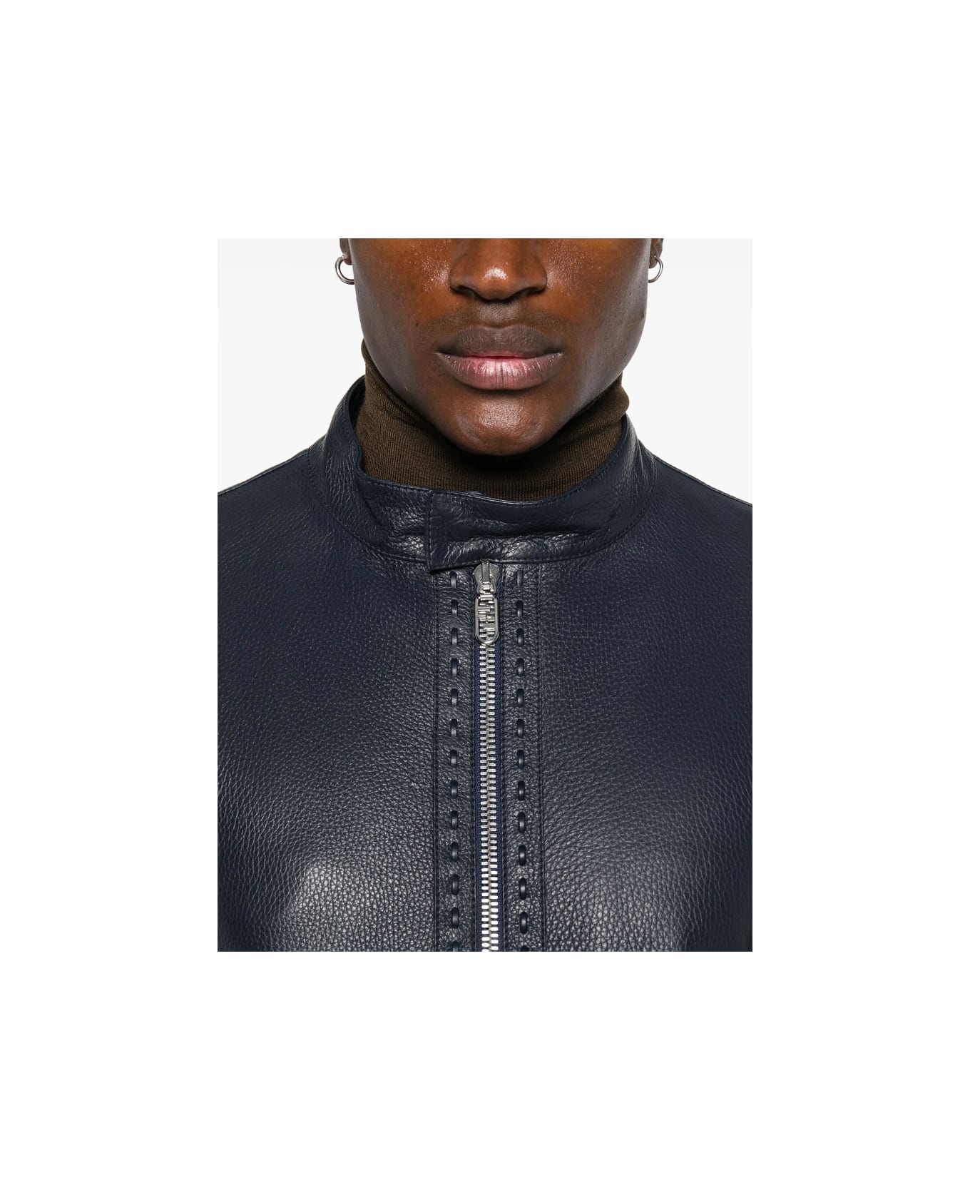 Fendi Leather Outerwear - BLUE