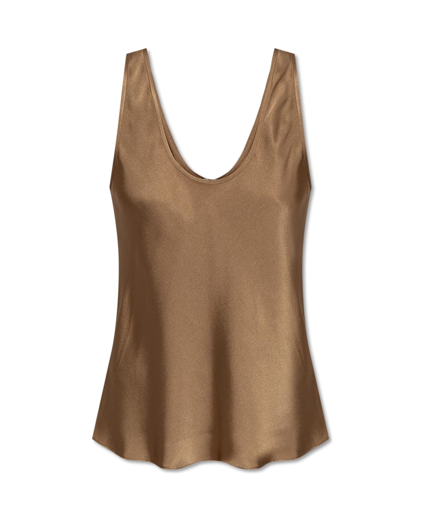 Anine Bing Silk Top 
lea
 - Marrone
