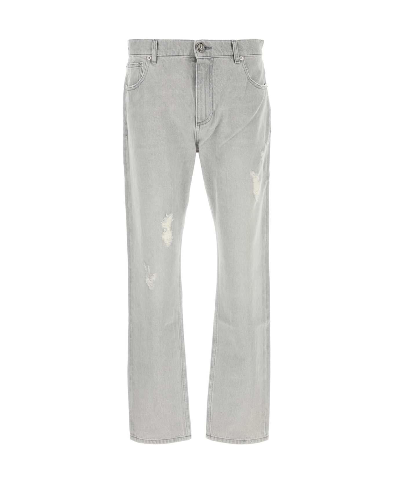 Balmain Grey Denim Jeans - GRISCLAIRDÉLAVÉ