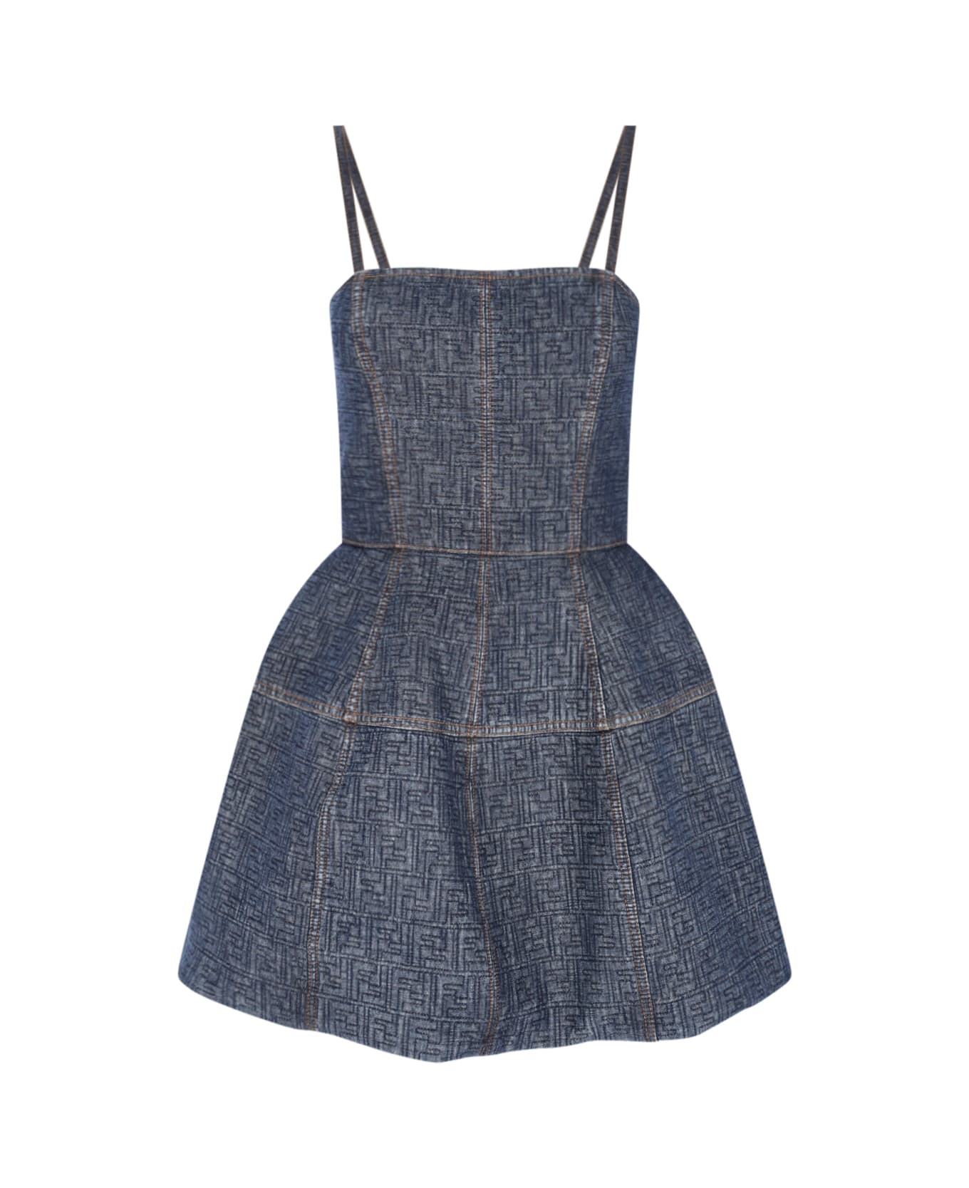 Fendi Mini Dress 'ff' - BLUEBERRY-26