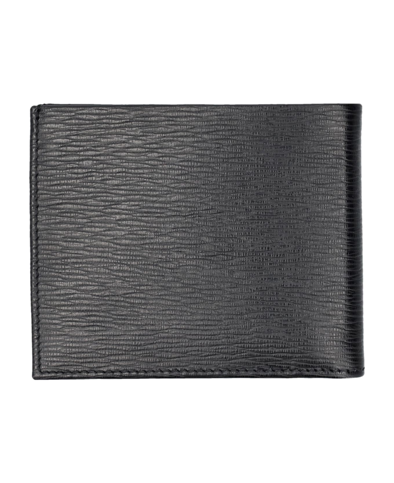 Ferragamo Revival Gancio Bicolor Wallet - BLACK 財布