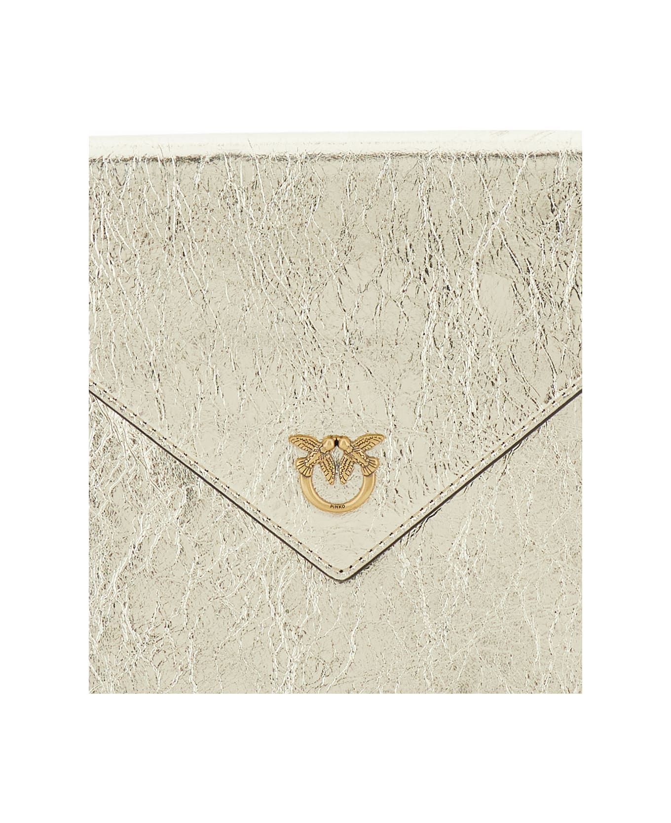 Pinko Flat Purse Handle Used - Metallic