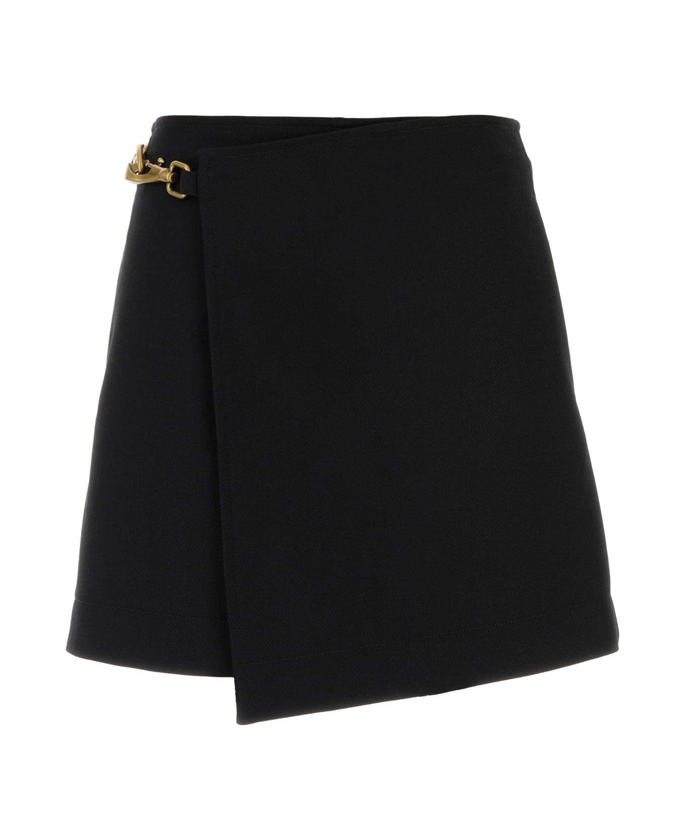 Burberry Black Wool Mini Skirt - BLACK