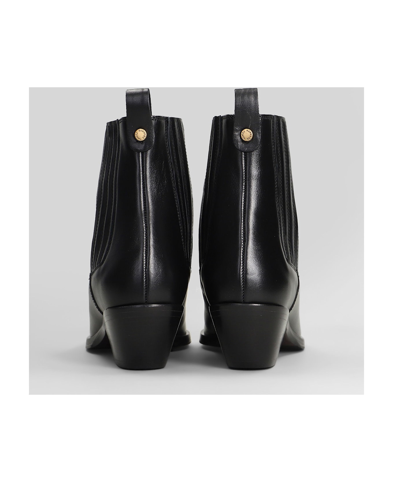 Roberto Festa Aurea Texan Ankle Boots In Black Leather - black