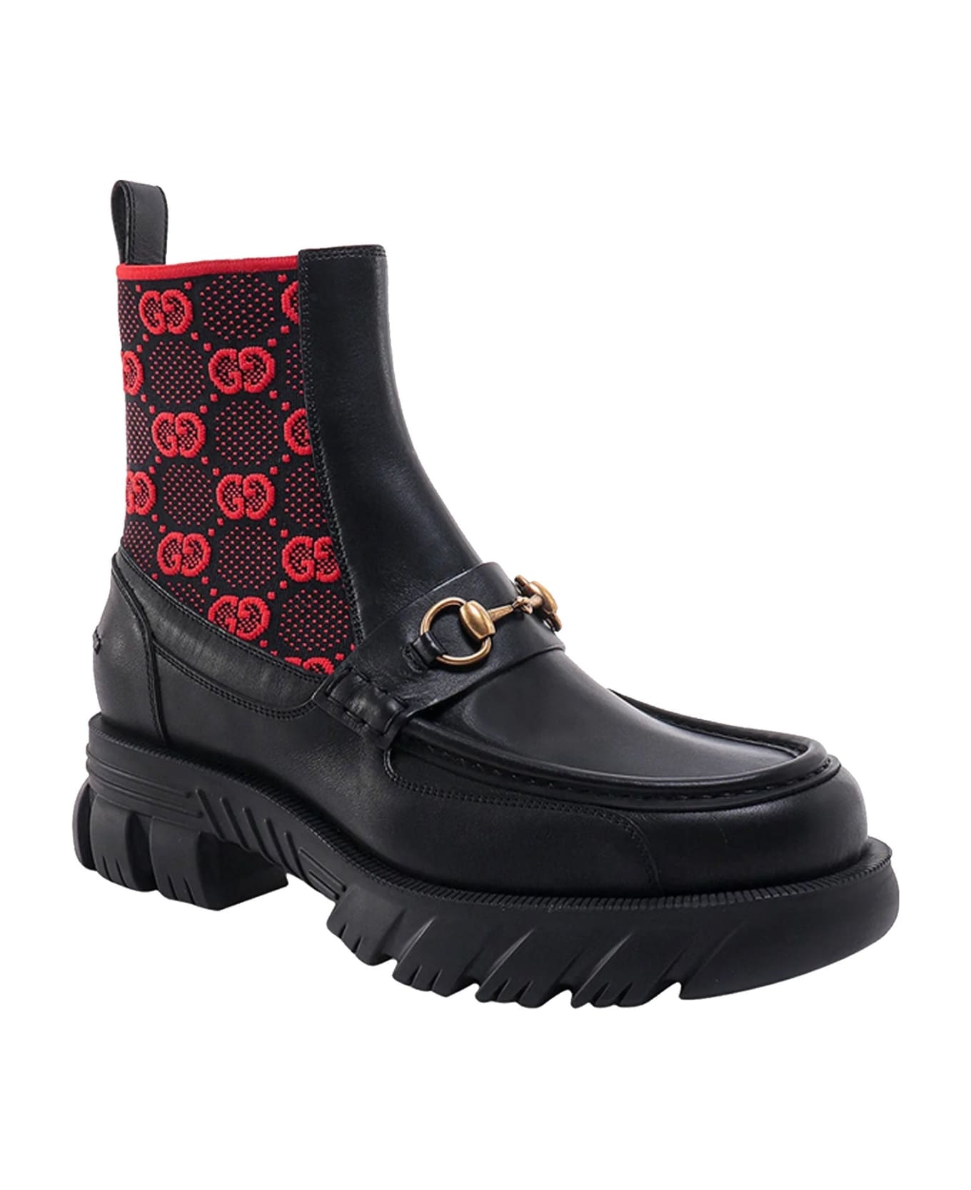 Gucci Gg Leather Boots - Black ブーツ