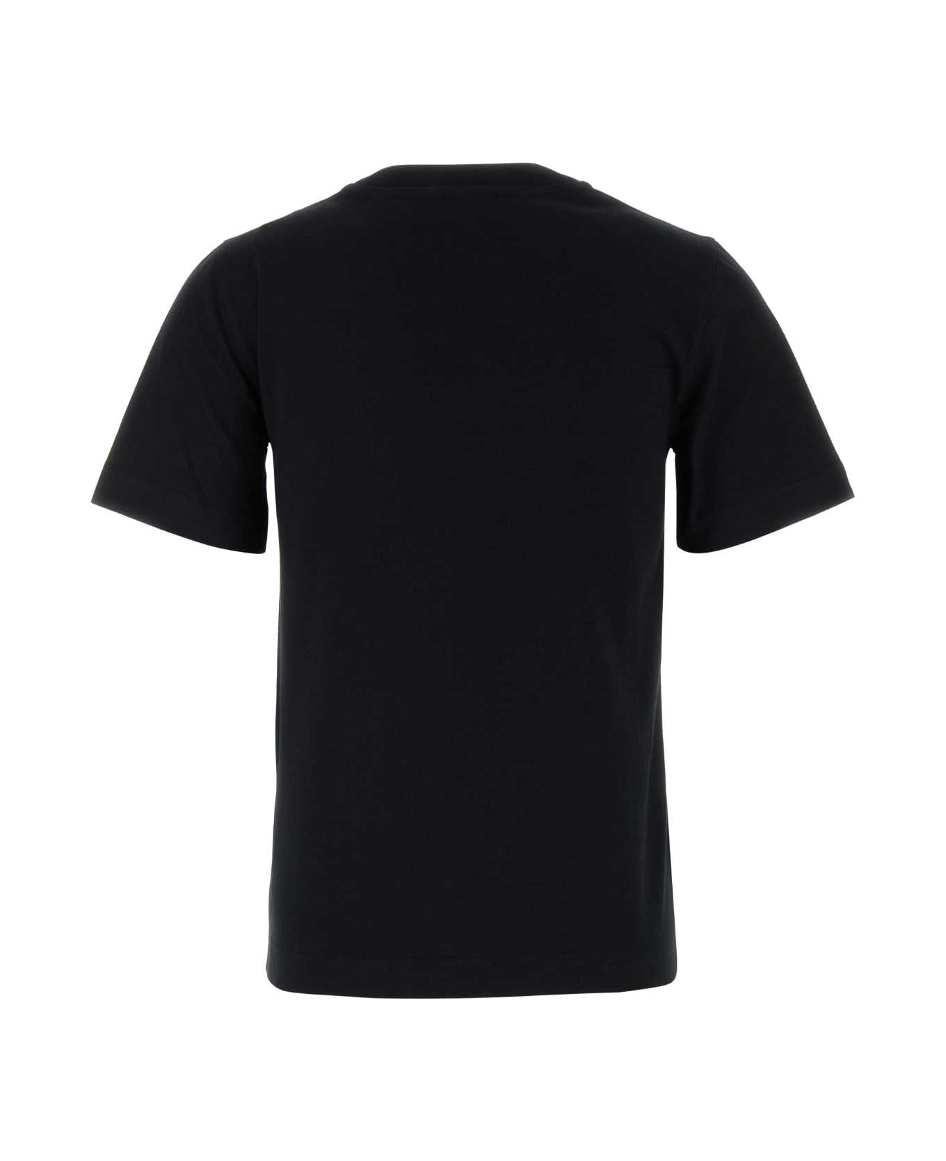 Burberry Black Cotton T-shirt - BLACK