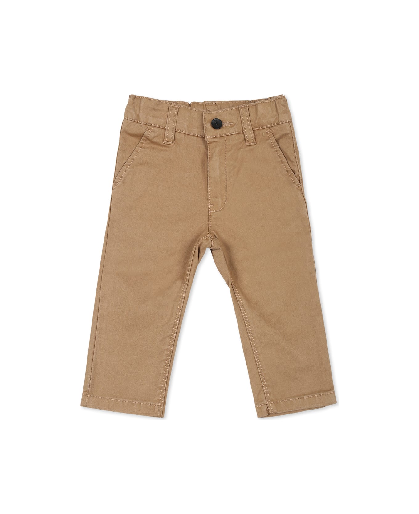 Hugo Boss Brown Trousers For Baby Boy With Logo - Brown