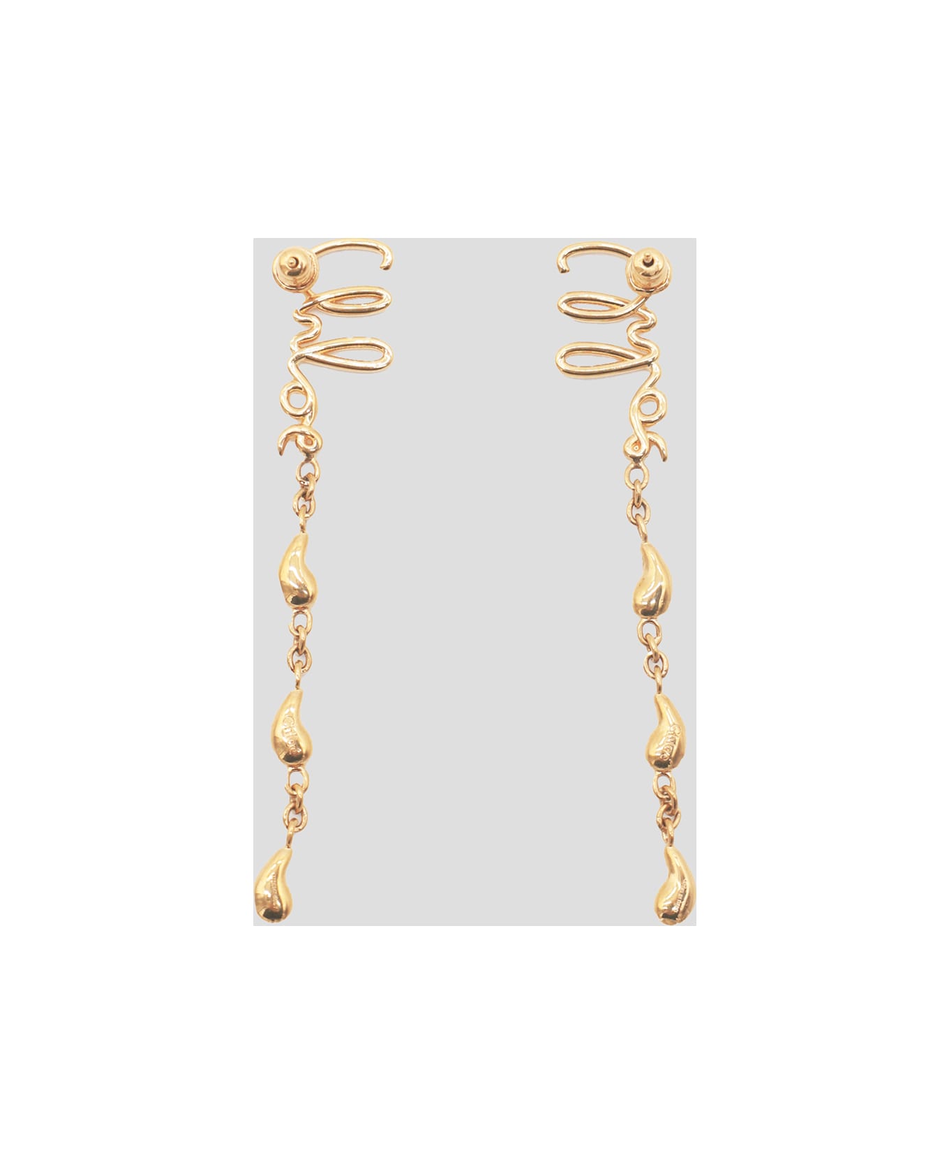 Chloé Gold Tone Brass Earrings - VINTAGE GOLD