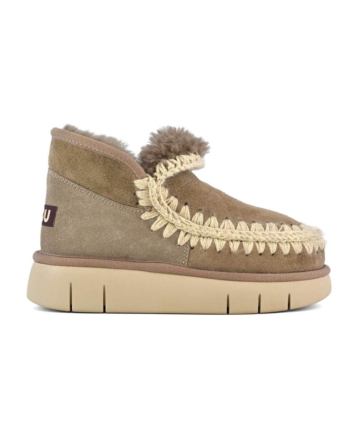 Mou Grey Eskimo Bounce Sneaker - Beige