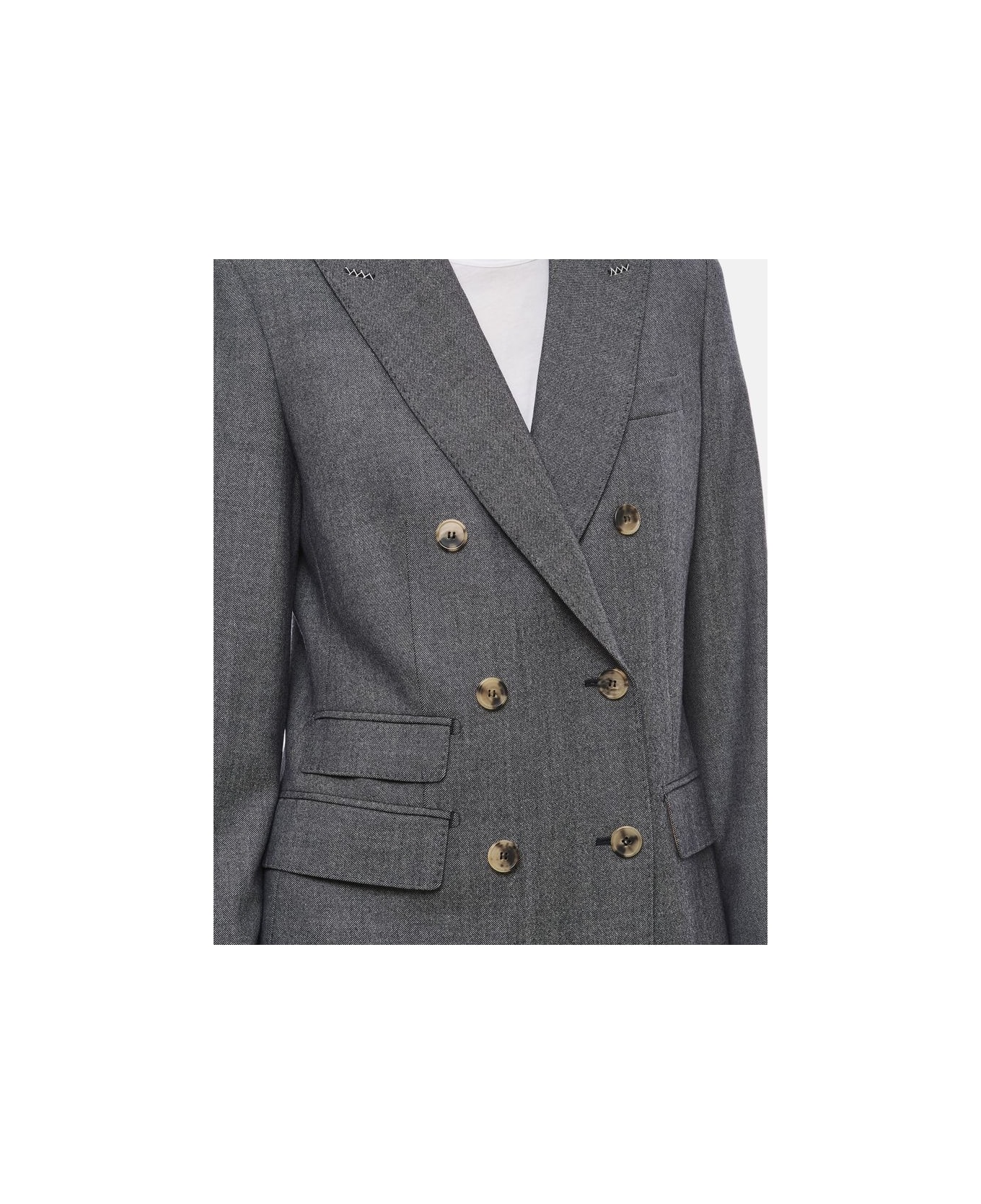 Max Mara Vacillo Wool Double-breasted Jacket - Grey ジャケット