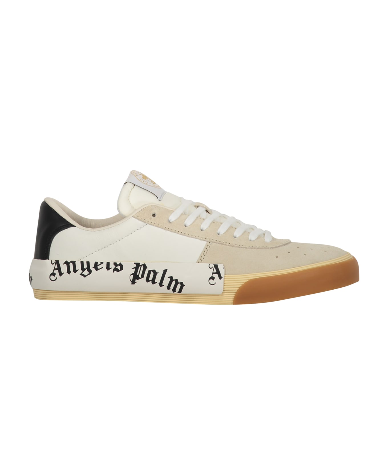 Palm Angels New Vulcanized Suede Low-top Sneakers - White