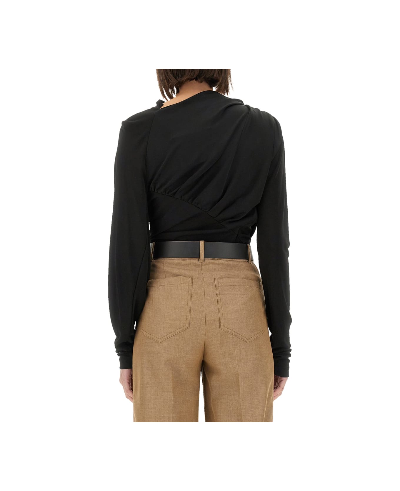 Victoria Beckham Draped Top - BLACK