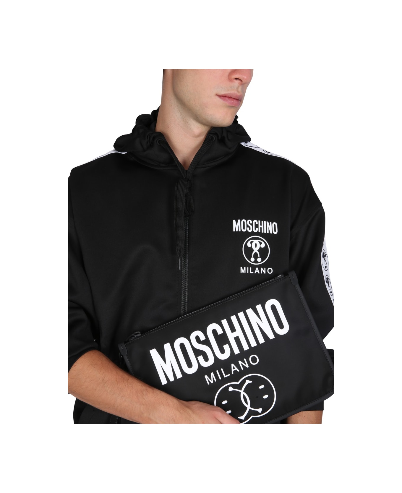 Moschino Sweatshirt With Logo - BLACK ラウンジウェア