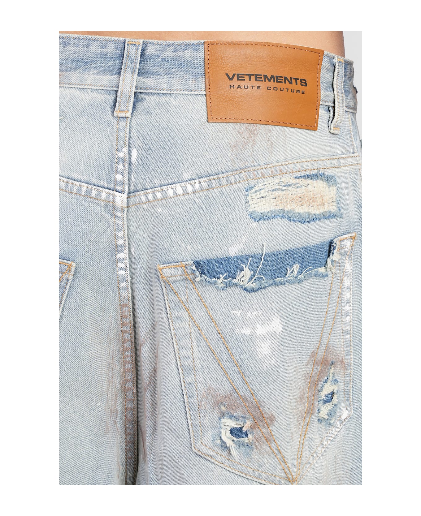 VETEMENTS Shorts In Blue Denim - blue