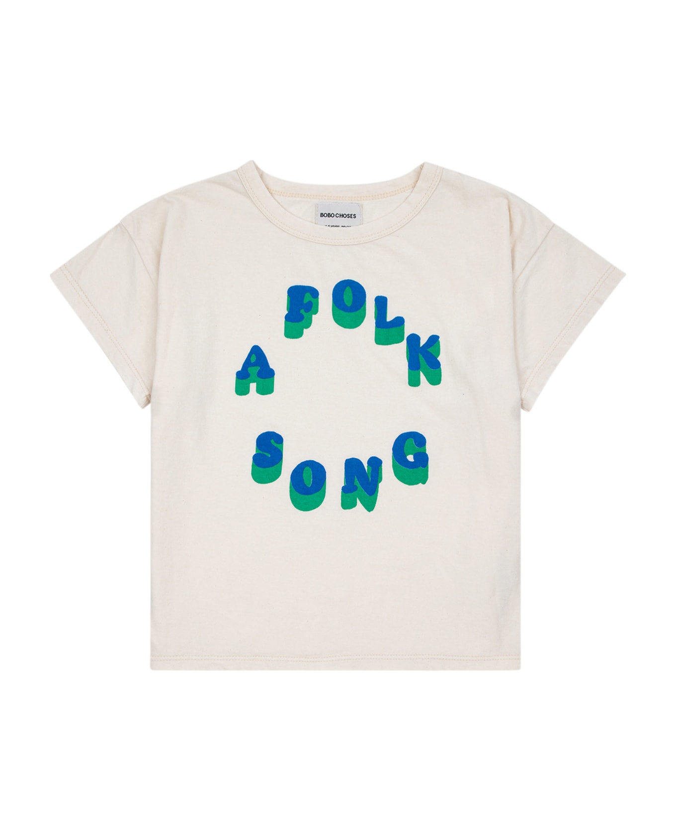 Bobo Choses White T-shirt For Kids With Print - White Tシャツ＆ポロシャツ