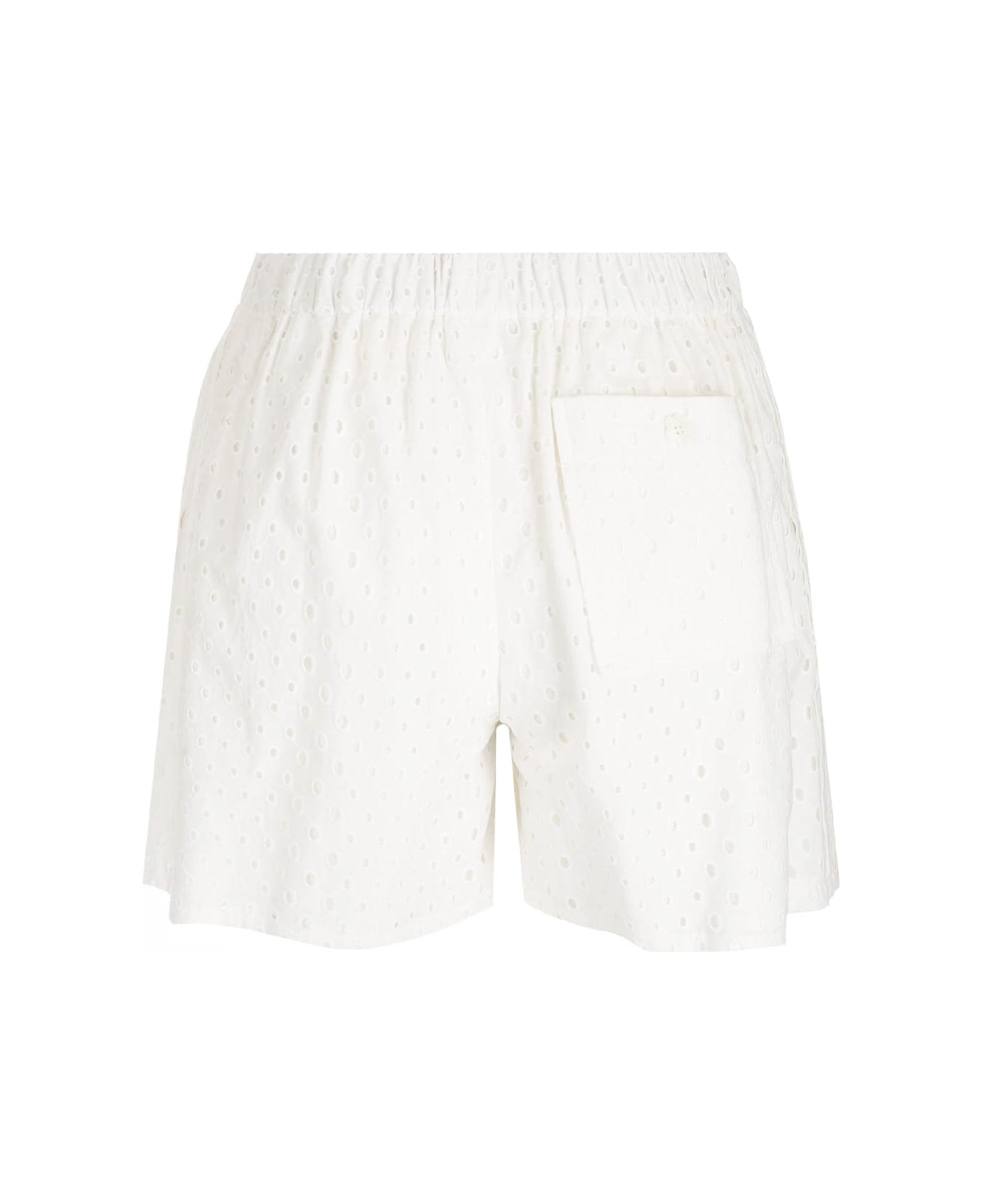 Kenzo White Broderie Anglaise Shorts - White