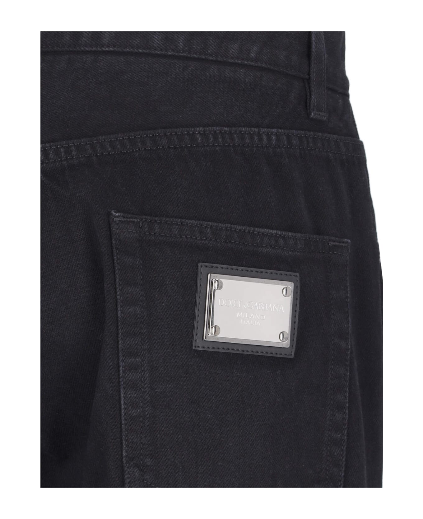 Dolce & Gabbana Straight Leg Jeans - Black デニム